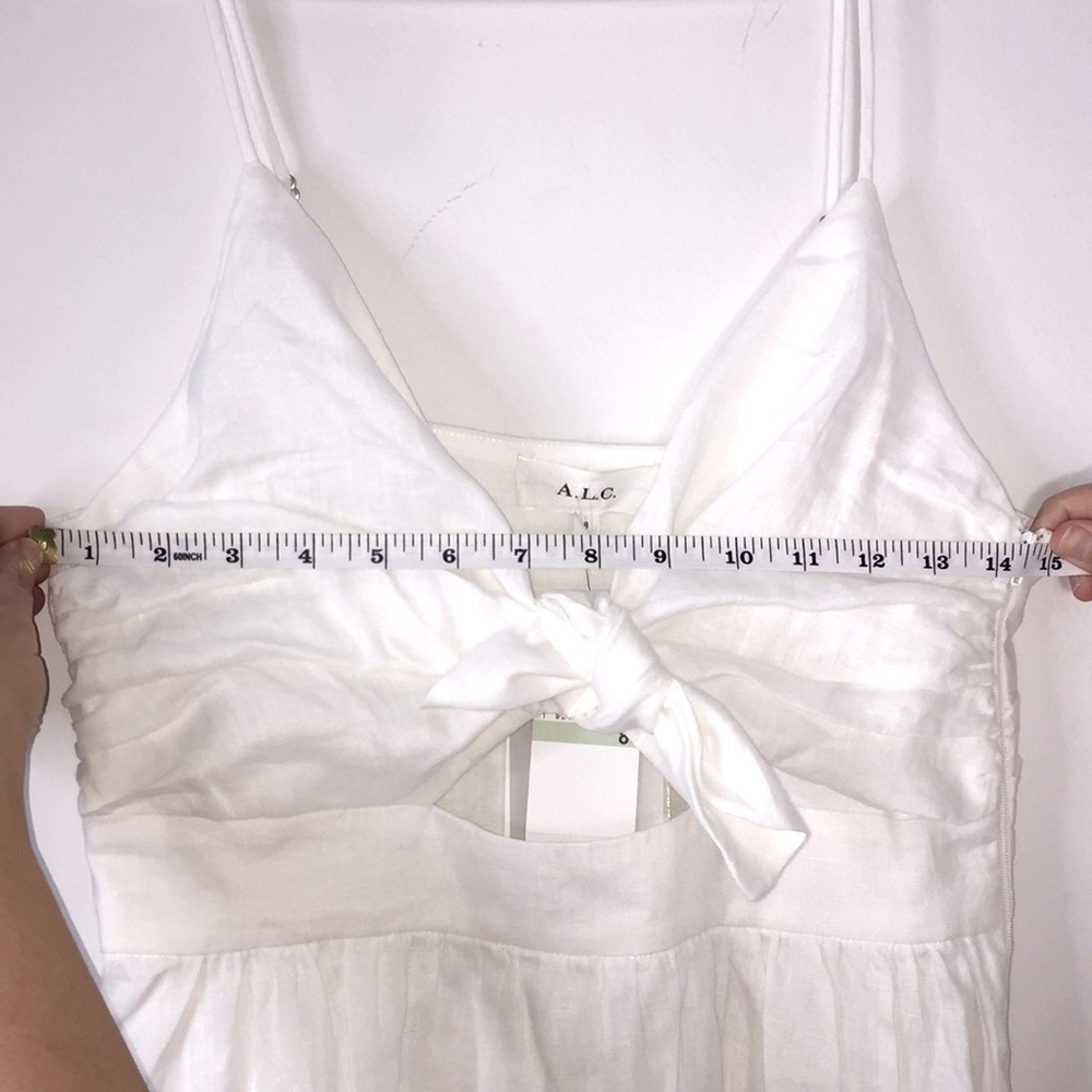 NWT A.L.C. Daniela Tie-Front Midi Dress - Picture 10 of 10